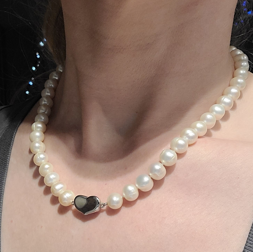 Honora Pearl Necklace w/Heart Clasp